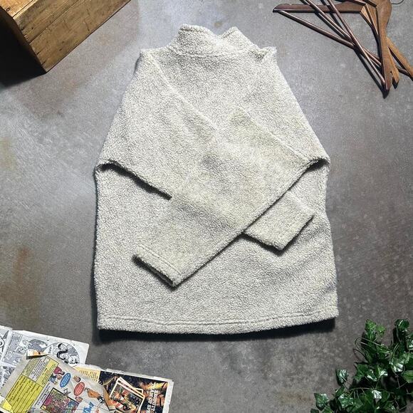 Vintage 90s Canada Niagara Falls Fleece Quarter Zip Sweatshirt Mens Large Tan - Picture 2 of 4